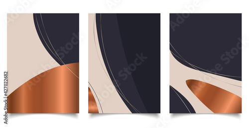 Set of brochure background template abstract aesthetic