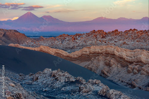 Mount Licancabur Volcano at dusk - Atacama Desert - Chile