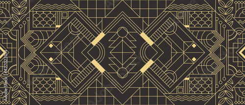 Abstract Art Deco geometric background