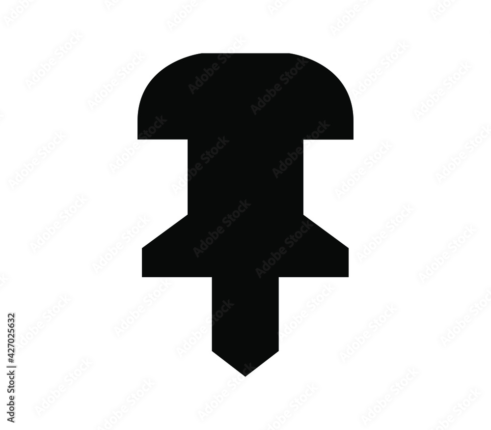 Obraz premium Push pin icon