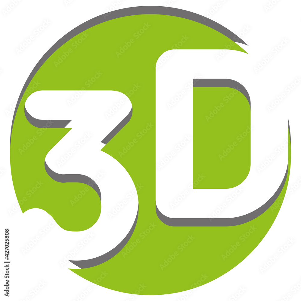 3D Zeichen, 3D Icon, Button