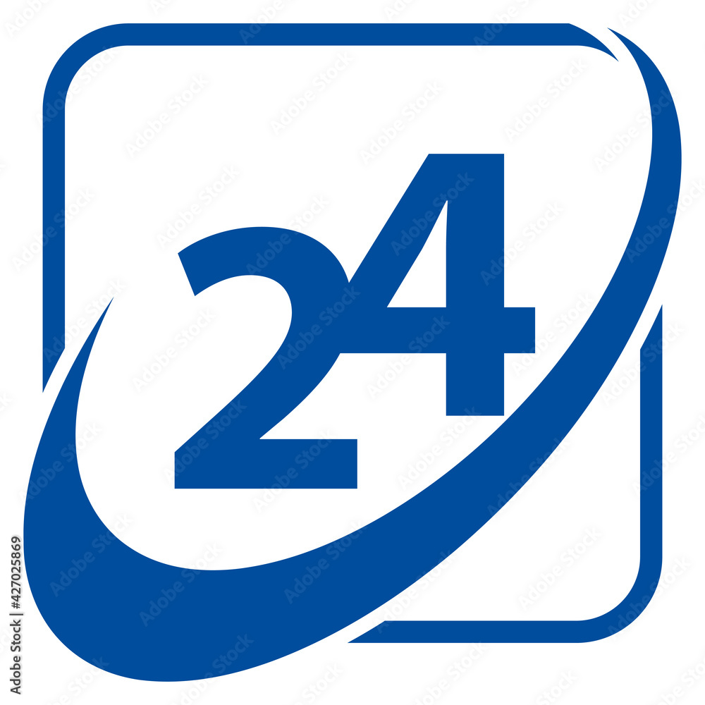 24 Stunden Zeichen, Rund um Uhr, Icon, Button 24 Stunden Zeichen, Rund um Uhr, Icon, Button