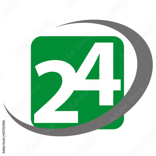 24 Stunden Zeichen, Rund um Uhr, Icon, Button