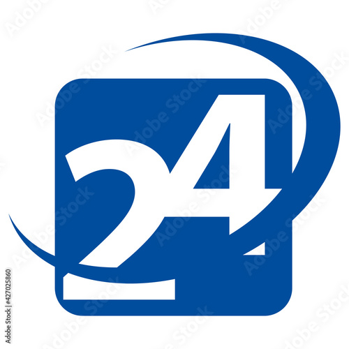 24 Stunden Zeichen, Rund um Uhr, Icon, Button