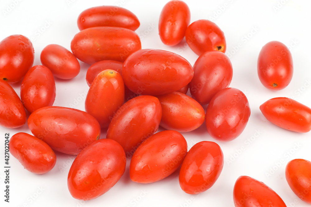Cherry tomatoes isolated on white background Cherry tomatoes isolated on white background