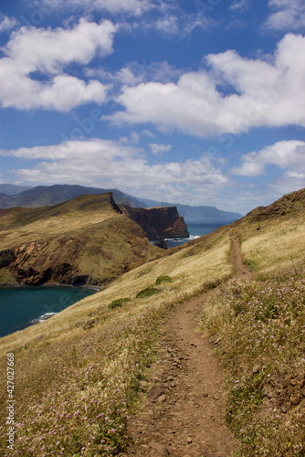 Rugged coastal hike on Ponto Sao Lorenco, Madeira, Portugal	 photo