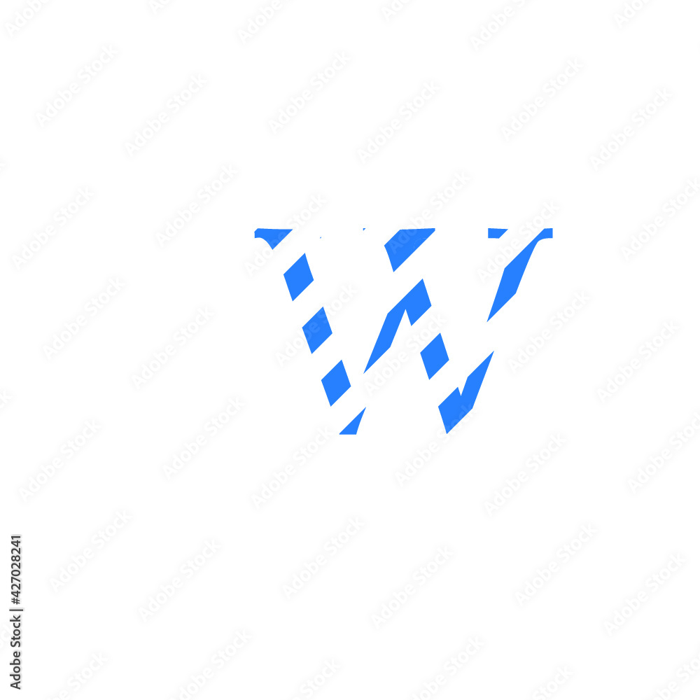 letter W camouflaged with vector background letter W camouflaged with vector background