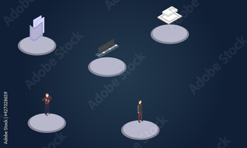Active SETI concept on abstract design