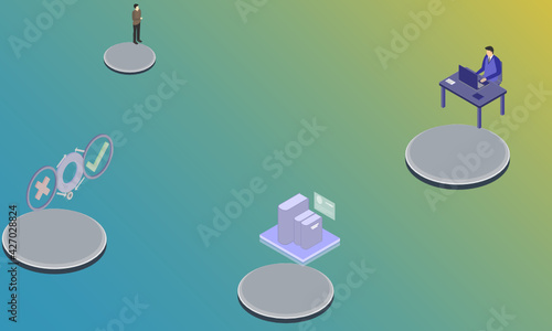 Science and technology studies concept on abstract design