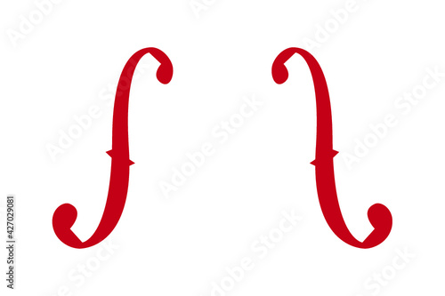 f-holes vector violin