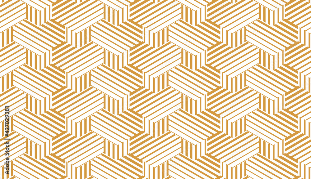 Abstract geometric pattern with stripes, lines. Seamless vector background. White and gold ornament. Simple lattice graphic design Abstract geometric pattern with stripes, lines. Seamless vector background. White and gold ornament. Simple lattice graphic design