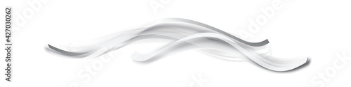 Silber Grau Band Banner Welle Wellen Hintergrund