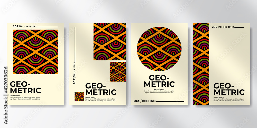 Set of geometric cover. Abstract shapes compositions. Geometric pattern. vector illustration Set of geometric cover. Abstract shapes compositions. Geometric pattern. vector illustration