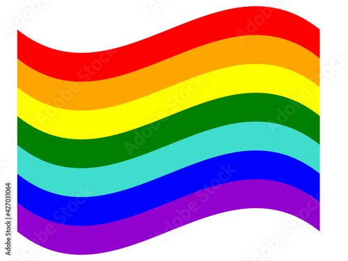 LGBT pride flag  rainbow flag background. Multicolored peace flag movement. Original colors symbol.