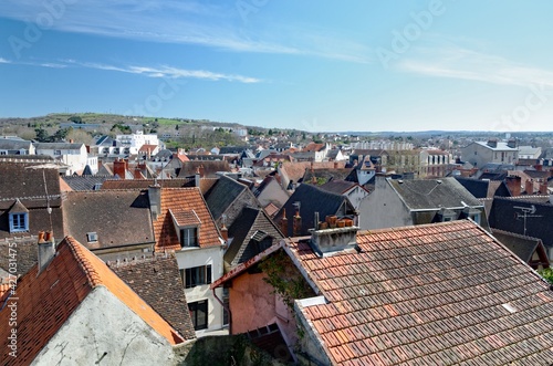 Overlooking view of a french town