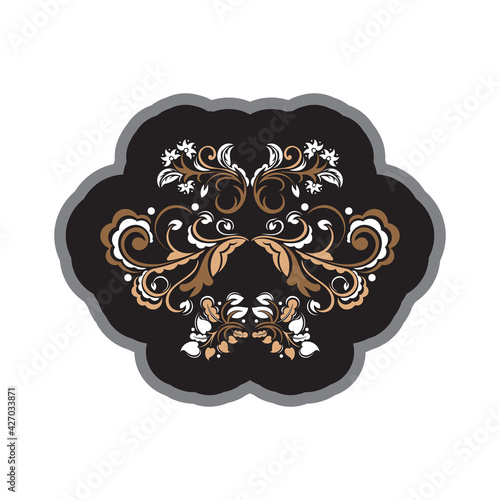 Color print with flowers in Simple style. Good for backgrounds, prints, apparel and textiles. Vector