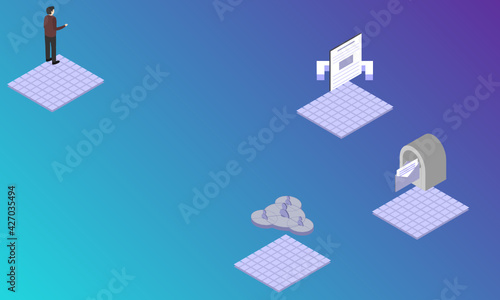 Accent perception concept on abstract design