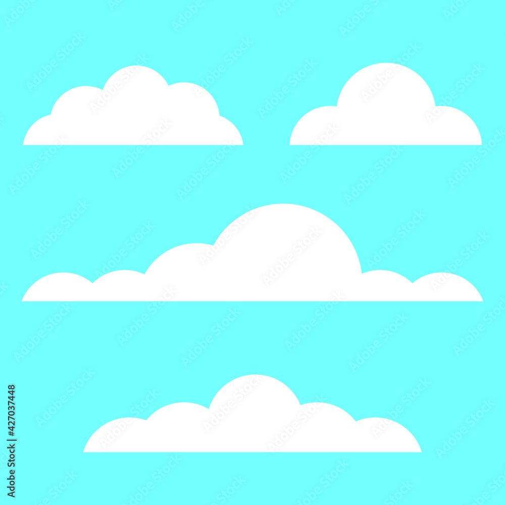 Cartoon Clouds Set Cartoon Clouds Set