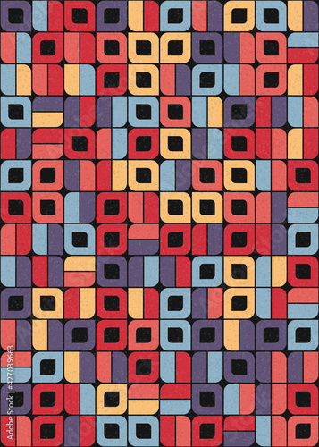 Abstract Geometric Pattern generative computational art illustration