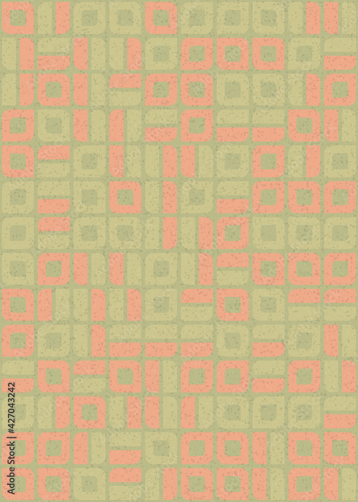 Fototapeta premium Abstract Geometric Pattern generative computational art illustration