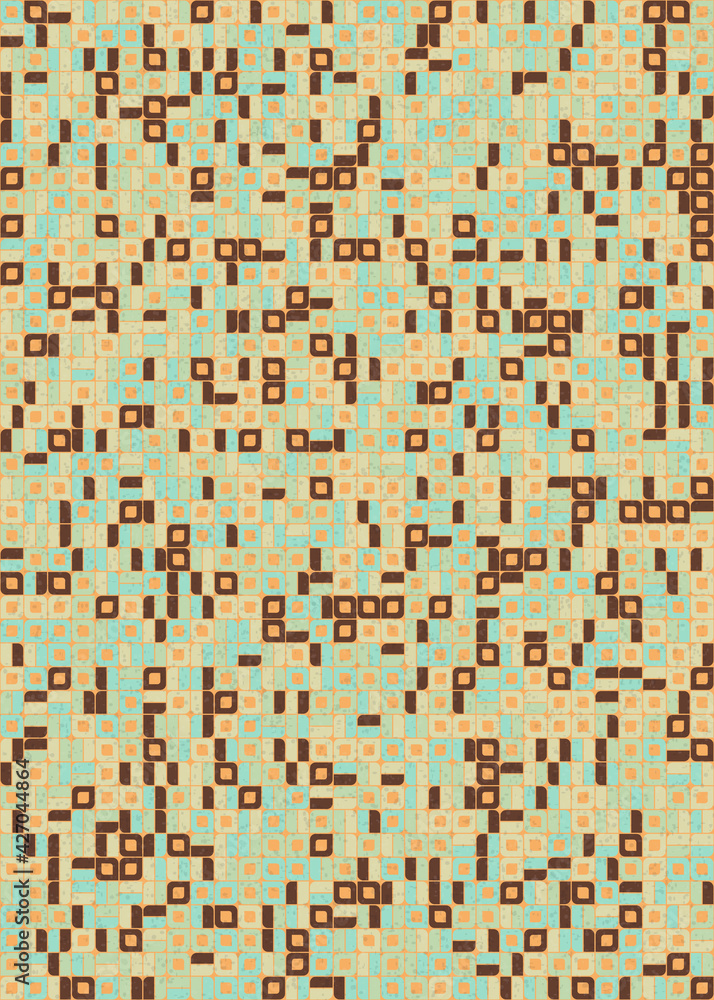 Fototapeta premium Abstract Geometric Pattern generative computational art illustration