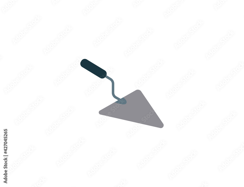 Construction, tool, trowel icon on white background. Vector illustration.