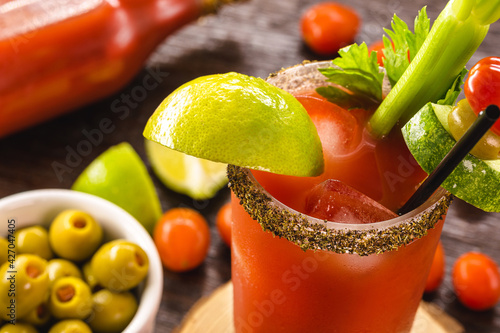 Fényképezés caesar drink, canada national cocktail, drink made to celebrate Victory Day