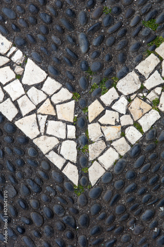 Closeup of the stone pathway