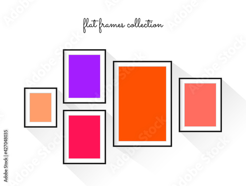 Modern flat frames exhibition collection