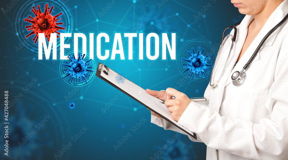 doctor prescribes a prescription concept doctor prescribes a prescription concept