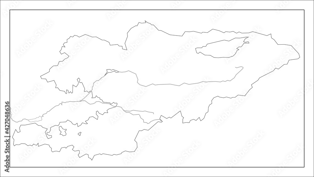 キルギスの地図です