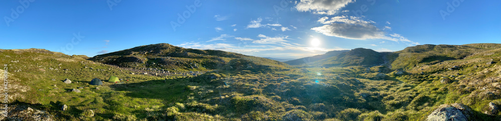 A panoramic view of a wild camping place in Norway, this on the Pilgrimage path Pilegrimsleden sterdalsleden. This place is part of the Pilgrimage path Pilegrimsleden Østerdalsleden, and is the route A panoramic view of a wild camping place in Norway, this on the Pilgrimage path Pilegrimsleden sterdalsleden. This place is part of the Pilgrimage path Pilegrimsleden Østerdalsleden, and is the route