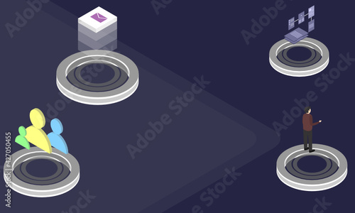 Acts of repudiation concept on abstract design