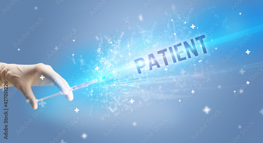 Syringe, medical injection in hand Syringe, medical injection in hand