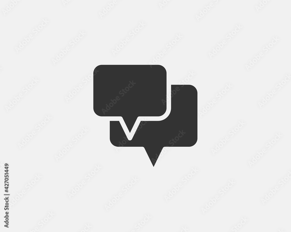 Chat icon vector design element. Talk bubble speech sign. Dialogue balloon. Chat icon vector design element. Talk bubble speech sign. Dialogue balloon.