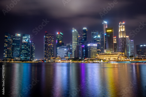 Singapore skyline nightshot © Prathamesh