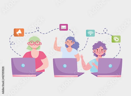 people using laptop