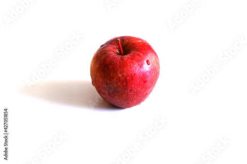Red Apple. Apple on a white background. The fruit. Juicy fruits