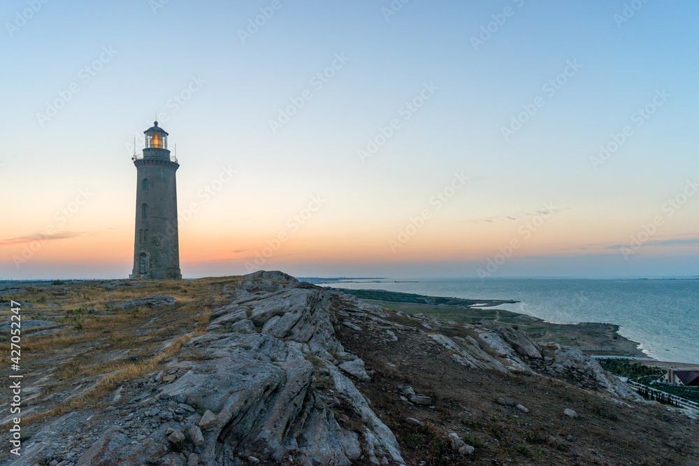Absheron big lighthouse on the seashore near Baku in Azerbaijan Absheron big lighthouse on the seashore near Baku in Azerbaijan