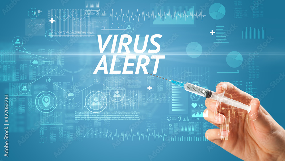 Syringe needle with virus vaccine Syringe needle with virus vaccine
