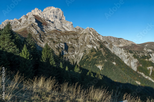 Grande Tête de l' Obiou ,Paysage du Massif du Dévoluy en été , Isère , Alpes France  photo