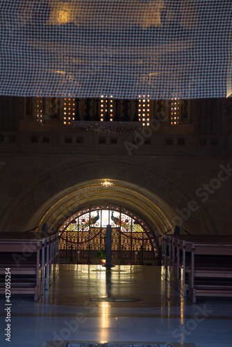 Mount Tabor. Israel. January 27, 2020: Interior of the Transfiguration Church on Mount Tabor