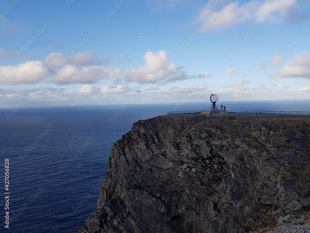 Obraz premium The northcape globe in Nordkapp municipality