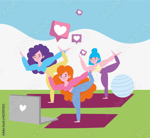 women yoga online