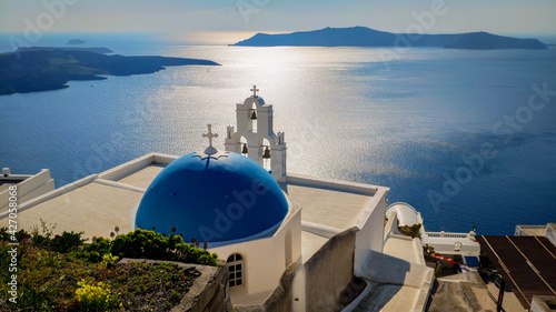 Foto The famous Three bells of Fira