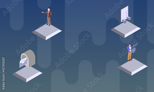 Area studies concept on abstract design