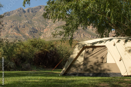 Tent in mountains