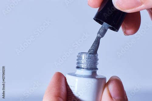 nail polish in a hand
