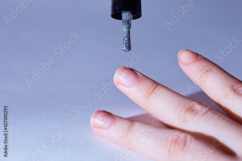 nail polish on a hand