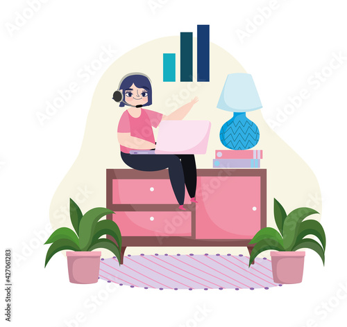 freelance using laptop